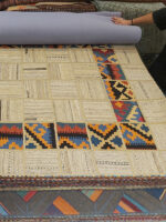 cream patchwork kilim rug