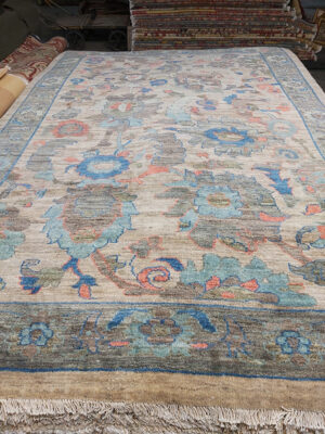 Handmade Faded Oushak Rug