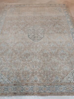 Vintage Distressed Beige Wool Rug