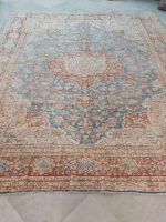 Elegant Vintage Handmade Persian Floral Rug