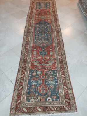 Vintage Handmade Tribal Runner Rug