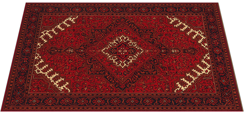 carpet banner red cream