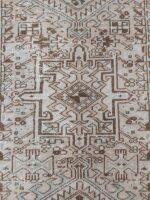 Vintage Distressed Persian Runner Rug | 2.5×10.3 ft  | Antique Geometric Tribal Hallway Carpet - Image 5
