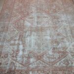 Vintage Distressed Mahal Style Area Rug