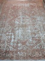 Vintage Distressed Mahal Style Area Rug