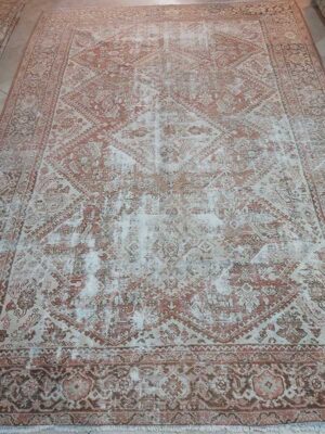 Vintage Distressed Mahal Style Area Rug
