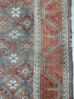 Vintage Distressed Baluchi Tribal Runner | 3.3×6.8 ft  | Muted Antique Hand-Knotted Hallway Rug - Image 4