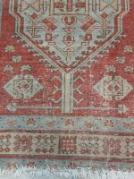 Vintage Distressed Meshkin Runner | 3.3×8.8 ft  | Minimalist Caucasian Style Tribal Carpet - Image 5