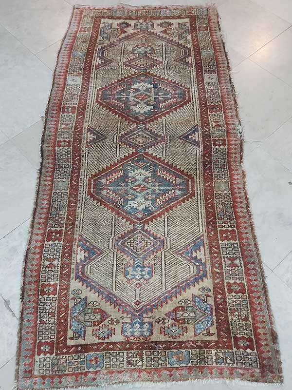 140 Vintage Distressed Meshkin Tribal Runner