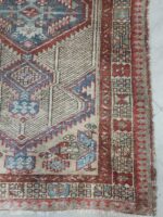 Vintage Distressed Meshkin Tribal Runner | 2.9×6.4 ft  | Geometric Caucasian-Style Wool Carpet - Image 5