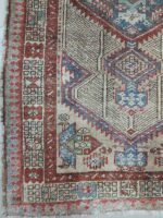 Vintage Distressed Meshkin Tribal Runner | 2.9×6.4 ft  | Geometric Caucasian-Style Wool Carpet - Image 2