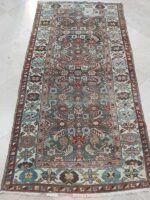 Vintage Distressed Malayer Geometric Rug
