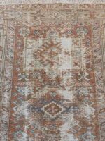 Vintage Distressed Karaja Runner | 2.9×10 ft  | Muted Geometric and Floral Tribal Carpet - Image 3