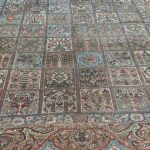 Vintage Distressed Bakhtiar Tile Style Rug