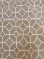 Modern Geometric Lattice Rug | 6.4×10.2 ft  | Minimalist Beige & Cream Trellis Carpet - Image 4