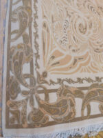 Modern Abstract Luxury Carpet | 6.6×10.2 ft  | Fluid Organic Design in Gilded Beige - Image 5