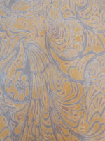 Modern Minimalist Slate Gray Rug | 6.8×10.2 ft  | Deep Slate Gray with Electric Blue and Gold Abstract Veining - Image 4