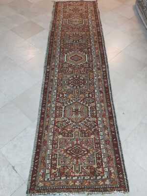 Vintage Distressed Crimson Karaja Runner