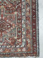 Vintage Distressed Crimson Karaja Runner | 2.8×10.8 ft  | Muted Crimson & Geometric Tribal Carpet - Image 5