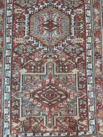 Vintage Distressed Crimson Karaja Runner | 2.8×10.8 ft  | Muted Crimson & Geometric Tribal Carpet - Image 4