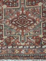 Vintage Distressed Crimson Karaja Runner | 2.8×10.8 ft  | Muted Crimson & Geometric Tribal Carpet - Image 2