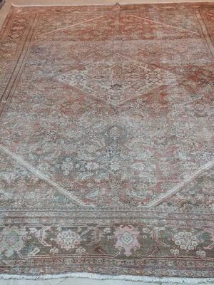 Vintage Distressed Mahal Rug