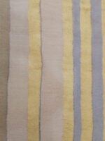 Modern Geometric Luxury Rug | 6.3×9.9 ft  | Minimalist Beige & Blue with Golden Accents - Image 2