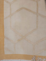 Modern Hexagonal Geometric Rug | 6.3×9.8 ft  | Minimalist Cream & Sand Luxury Carpet - Image 2