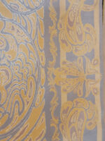 Modern Minimalist Slate Gray Rug | 6.8×10.2 ft  | Deep Slate Gray with Electric Blue and Gold Abstract Veining - Image 3