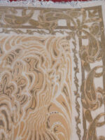 Modern Abstract Luxury Carpet | 6.6×10.2 ft  | Fluid Organic Design in Gilded Beige - Image 2