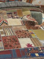 Artisanal Heritage Patchwork | 7.7 x 10.4 ft | Muted Earth Tones with Reclaimed Vintage Tribal Fragments - Image 5