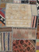 Artisanal Heritage Patchwork | 7.7 x 10.4 ft | Muted Earth Tones with Reclaimed Vintage Tribal Fragments - Image 2
