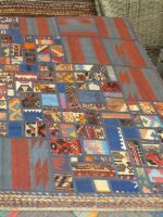 Artisanal Fragment Collage | 7.7 x 10.4 ft | Distressed Sage and Moss with Muted Silver Overdye - Image 5