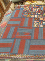 Artisanal Fragment Collage | 7.7 x 10.4 ft | Distressed Sage and Moss with Muted Silver Overdye - Image 4