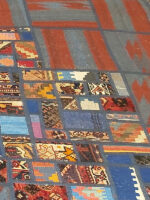 Artisanal Fragment Collage | 7.7 x 10.4 ft | Distressed Sage and Moss with Muted Silver Overdye - Image 3