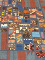 Artisanal Fragment Collage | 7.7 x 10.4 ft | Distressed Sage and Moss with Muted Silver Overdye - Image 2