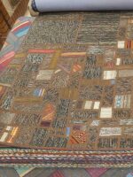 Modern Tectonic Collage | 7.7 x 10.4 ft | Midnight Indigo and Slate with Reclaimed Tribal Fragments - Image 4