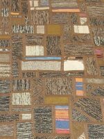 Modern Tectonic Collage | 7.7 x 10.4 ft | Midnight Indigo and Slate with Reclaimed Tribal Fragments - Image 3