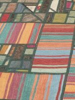 Chromatic Heritage Mosaic | 7.7 x 10.4 ft | Prismatic Jewel Tones with Reclaimed Antique Fragments - Image 4