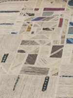 Luminous Heritage Collage | 7.7 x 10.4 ft | Soft Cream and Ivory with Muted Antique Fragments - Image 2