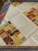 Linear Heritage Mosaic | 7.7 x 10.4 ft | Bone and Alabaster with Etched Graphite Details - Image 4