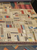 Ethereal Ivory Mosaic | 7.7 x 10.4 ft | Bone-Toned Field with Reclaimed Tribal Symbolism - Image 2