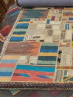 Ethereal Ivory Mosaic | 7.7 x 10.4 ft | Bone-Toned Field with Reclaimed Tribal Symbolism - Image 5