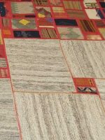 Radiant Hearth Mosaic | 7.7 x 10.4 ft | Alabaster Perimeter with Vibrant Tribal Core - Image 4