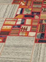 Radiant Hearth Mosaic | 7.7 x 10.4 ft | Alabaster Perimeter with Vibrant Tribal Core - Image 5