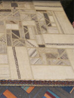 Exquisite Monochrome Meridian | 7.7 x 10.4 ft | Luminous Alabaster Field with Charcoal Accents - Image 2