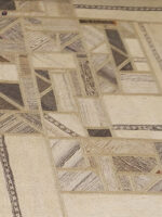 Exquisite Monochrome Meridian | 7.7 x 10.4 ft | Luminous Alabaster Field with Charcoal Accents - Image 4