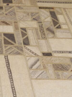 Exquisite Monochrome Meridian | 7.7 x 10.4 ft | Luminous Alabaster Field with Charcoal Accents - Image 5