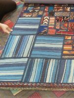 Majestic Cobalt Assemblage | 7.7 x 10.4 ft | Deep Azure Core with Alabaster Accents - Image 4