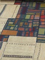 Radiant Legacy Mosaic | 7.7 x 10.4 ft | Alabaster Frame with Verdant & Crimson Core - Image 2